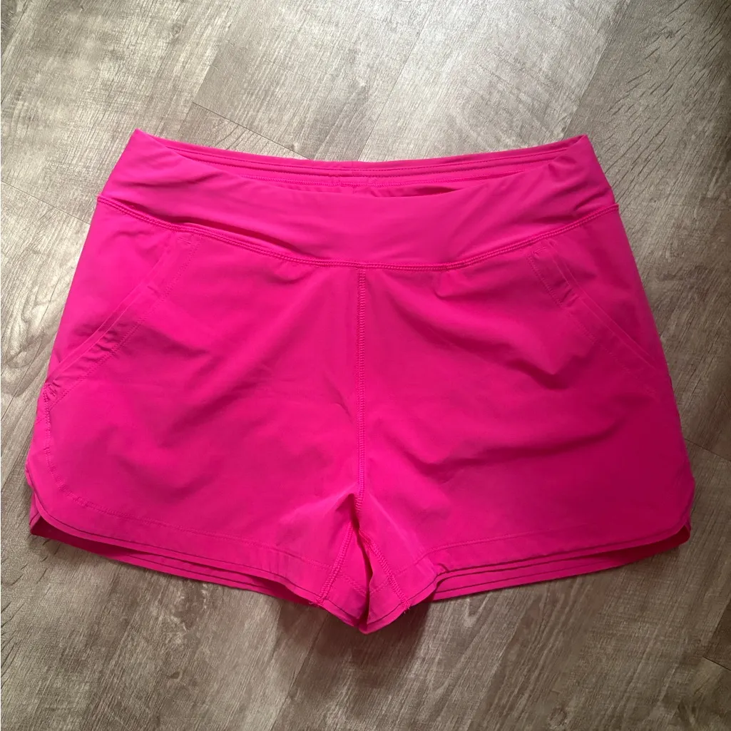Lands End SunShade UPF 50 3” Board Shorts with Panty Swim Swimming Pink size 10 - Image 2