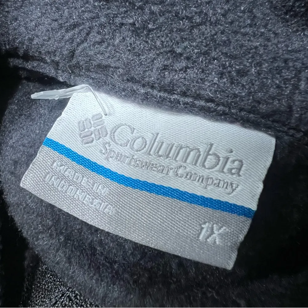 Columbia Black Fleece Vest size 1X full zip hand pockets outdoor - Image 2
