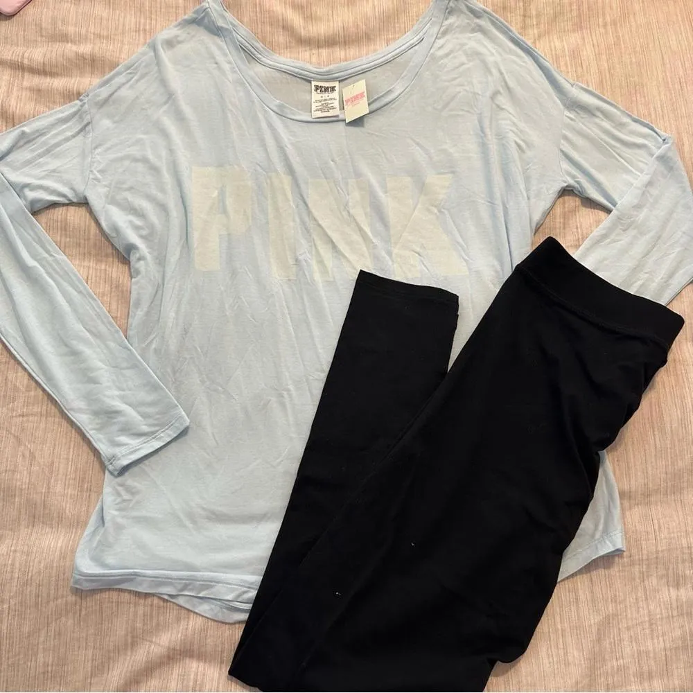 PINK Victoria’s Secret long sleeve shirt and leggings set - Image 3