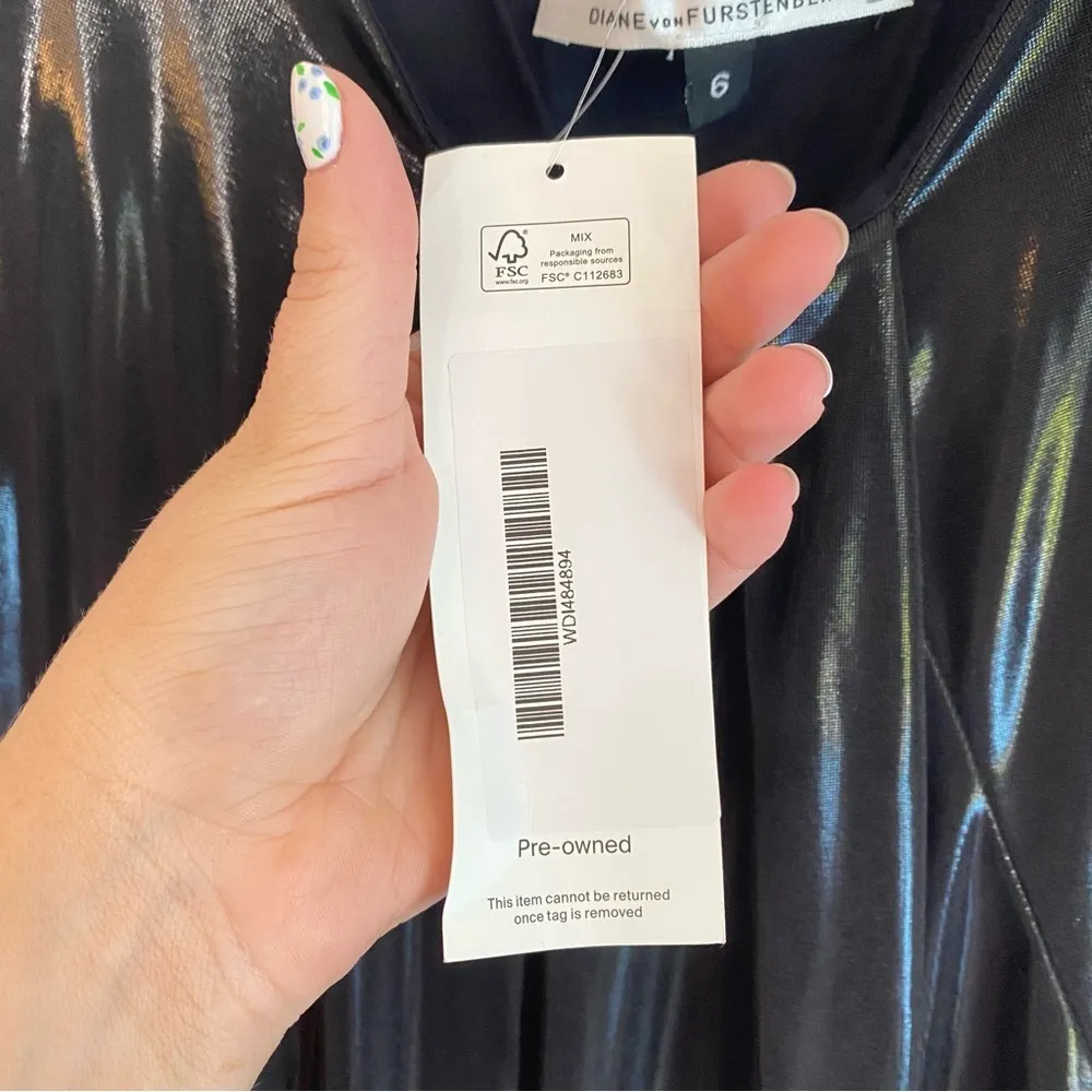 DIANE VON FURSTENBERG Black Sheath Lesley Dress Size 6 - Image 8