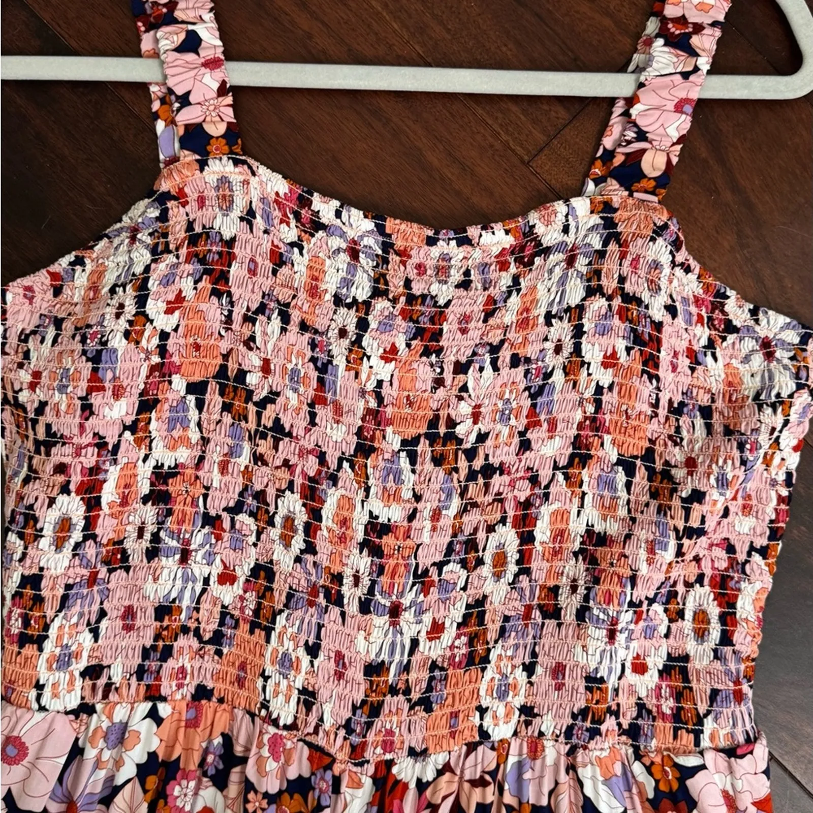 DOKOTOO Floral Print Sleeveless Smocked Jumpsuit High Waist Wide Leg 2XL NWT Pink Size undefined - Image 8