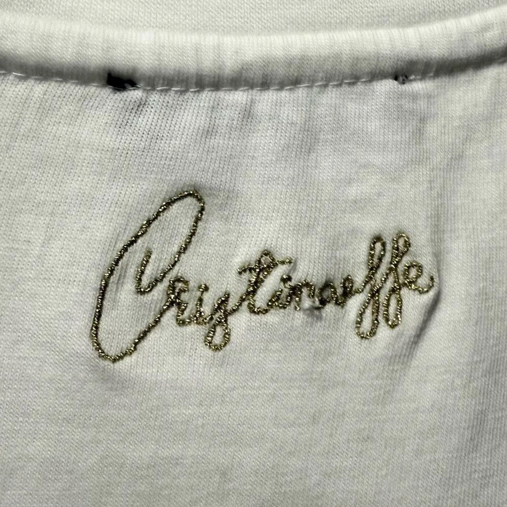 Rare CRISTINAEFFE Eloise White Viral Graphic Cotton Tee Shirt Size 42 / Small - Image 6