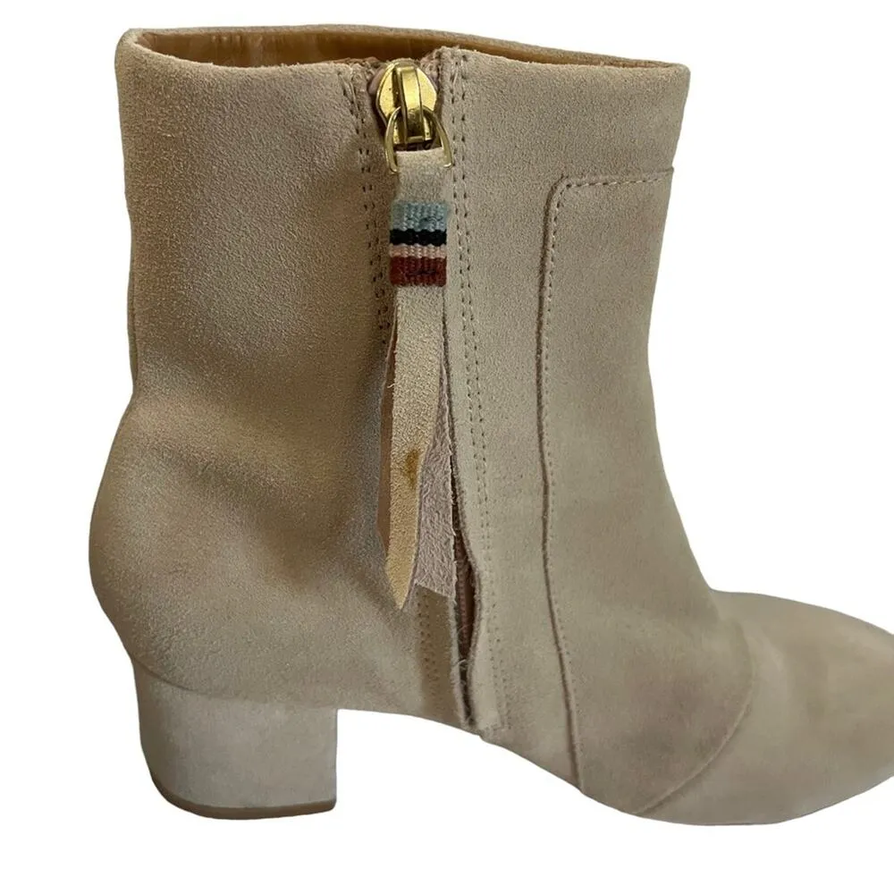 Toms Evie Blush Nude Suede Ankle Boots - Image 5