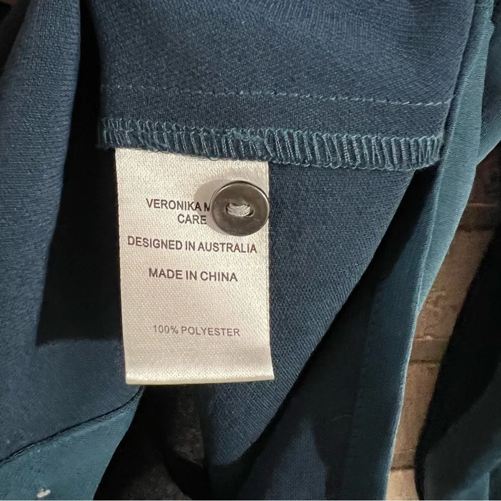 Veronika Maine Teal Jewel Tone Button Down Button Size S - Image 8