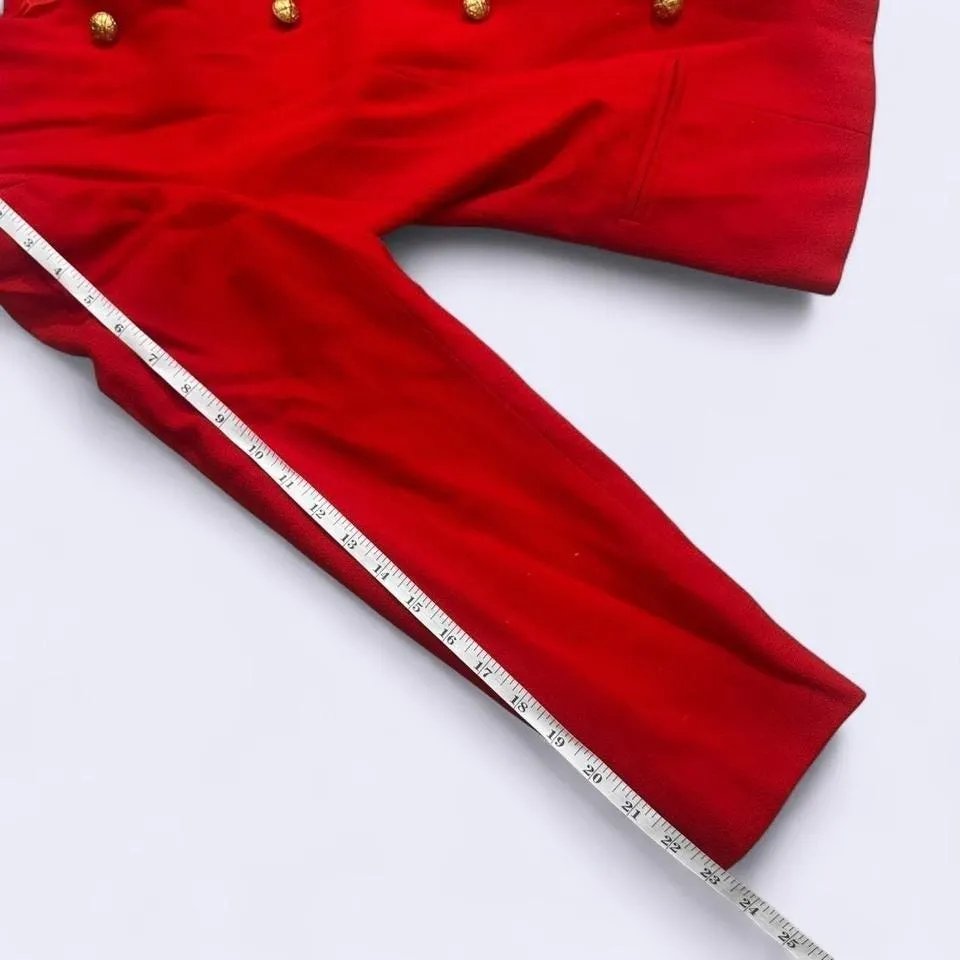 Vintage 80s Bicci‎ Red Wool Blazer – Size 12 Petite - Image 5