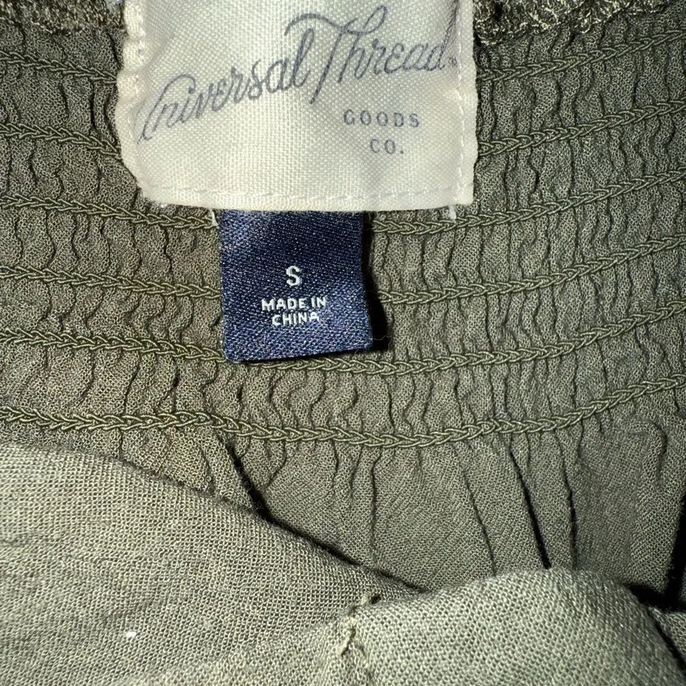 Universal Thread Army green Button-Front Mini Dress size small #720 - Image 6