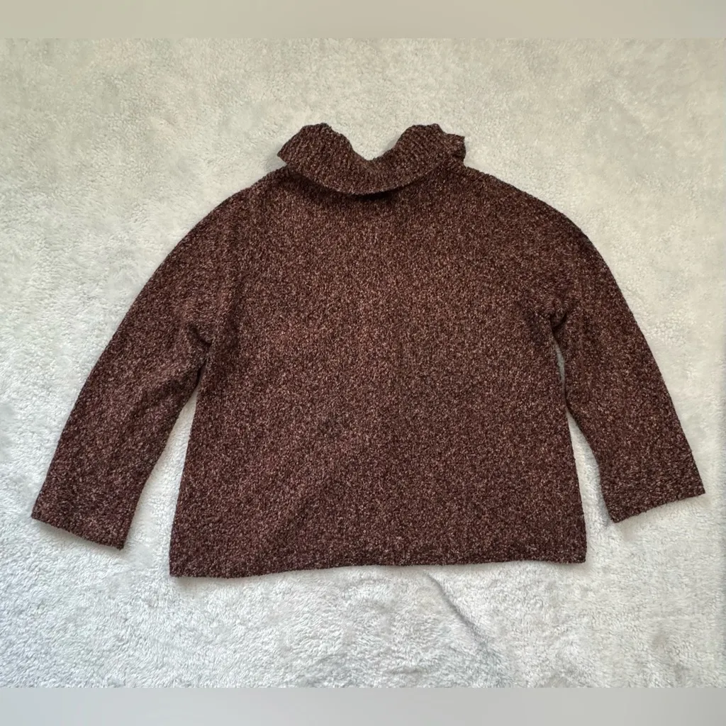 Venezia Sweater Size 18/20 Button Down Collared Brown - Image 3