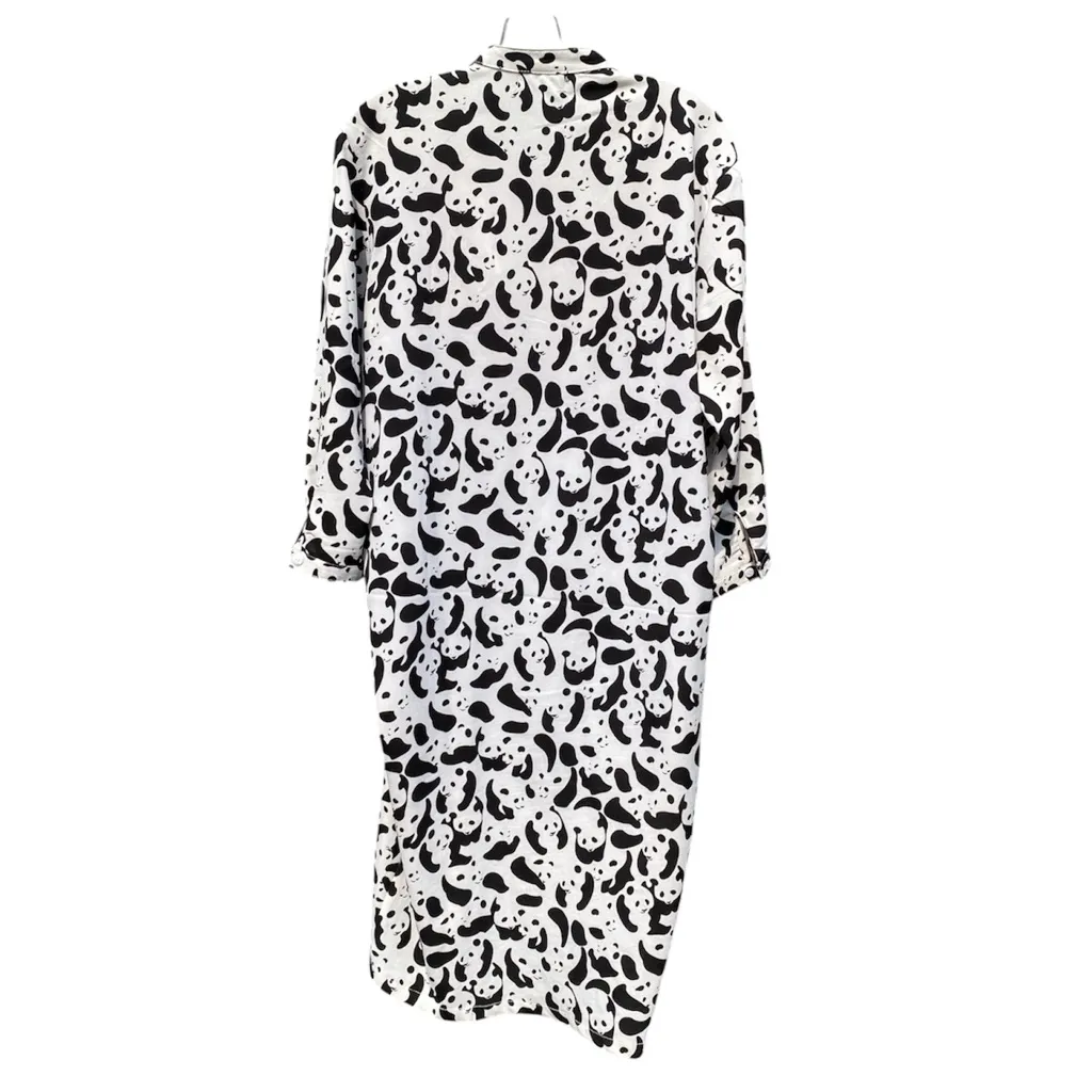 panda patterned shirt dress Black Size L - Image 2