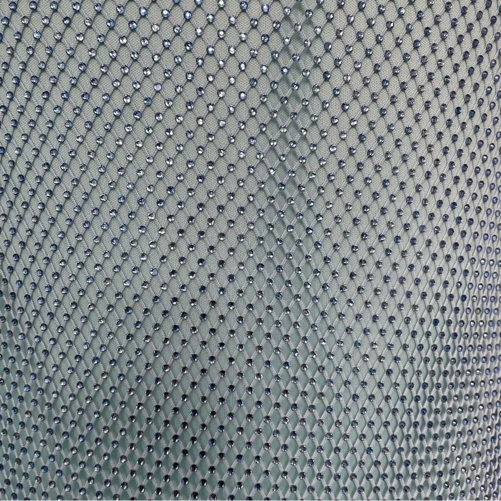 Blue rhinestone mesh maxi skirt - Image 5