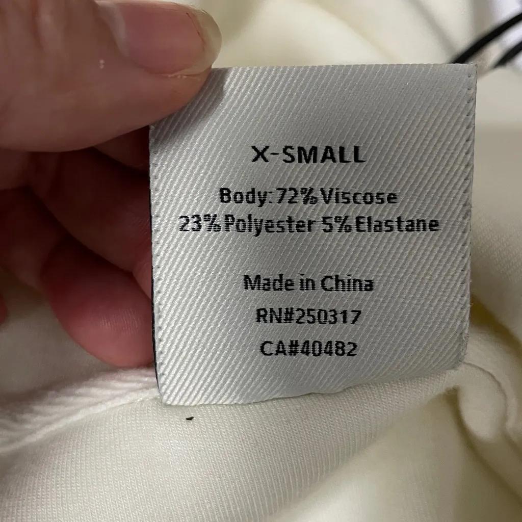 Varley Freya sweatshirt XS ivory cinched adjustable soft - Image 8