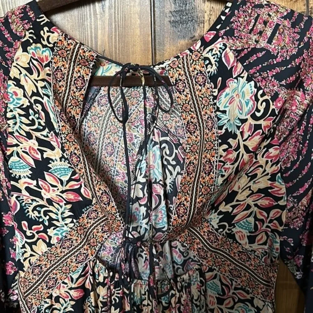 Free People Stevie Printed Long Sleeve Tunic Dress, Size S - Image 5