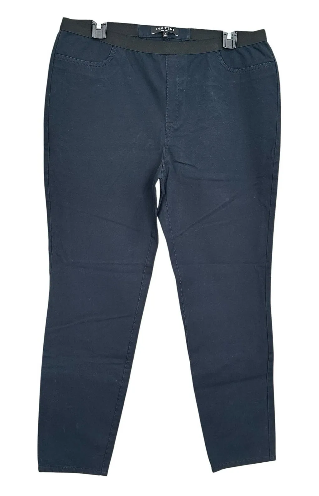 Lafayette 148 Pants Womens Large Navy Blue Stretch City Chic Office Stretch AB6 - Image 1