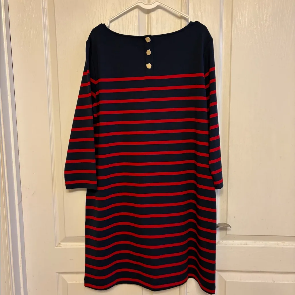 Brooks Brothers Long Sleeve Dress in Navy and Red - Image 5