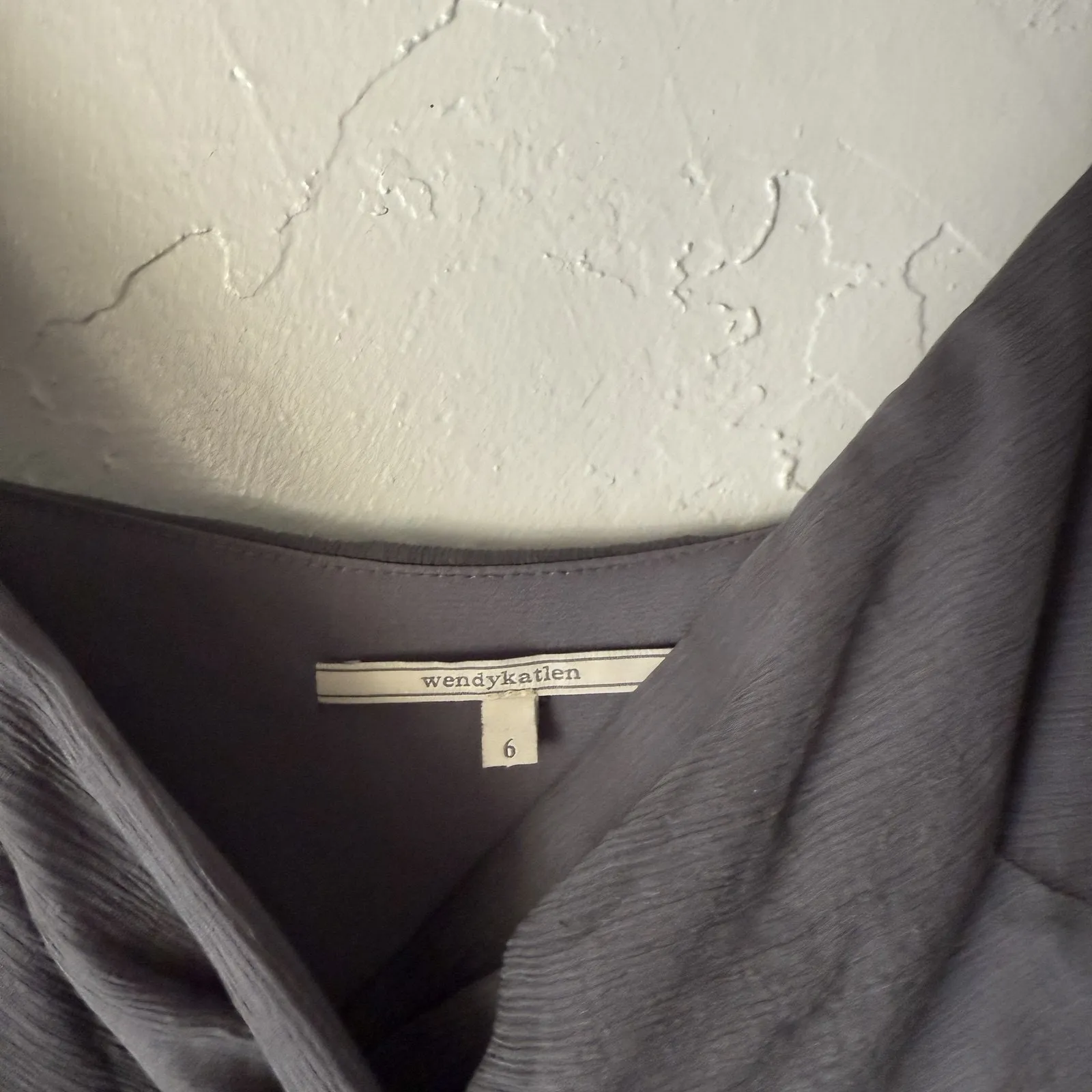 Wendy Katlen Dress Y2k 6 Silk Beaded Waist Formal Gown Chiffon Fairy Unique‎ Gray - Image 8