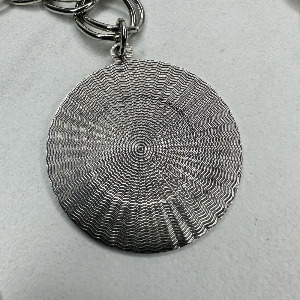 Silver Tone K Initial Letter Belly Body Metal Chain Link Belt Size XS Small S - Image 10