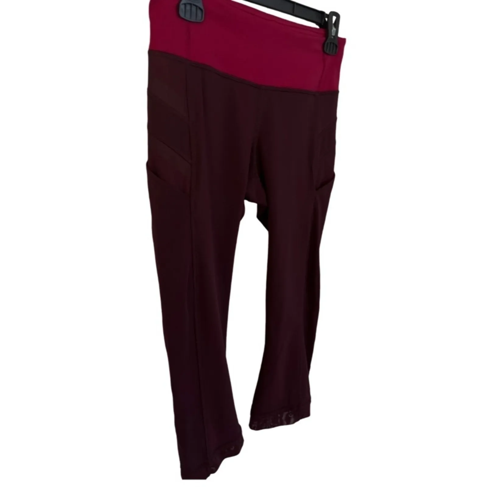 Lululemon Illumina Crop Leggings Size 6 Bordeaux Drama Pink Reflective - Image 5