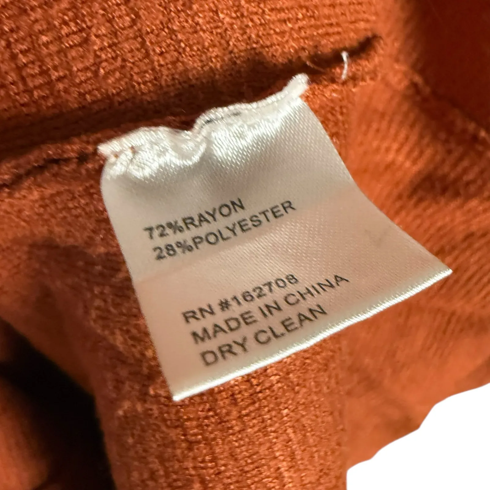 Toccin Rust Brown Sweater Knit Long Sleeve Square Neck Midi Dress Size Medium - Image 8