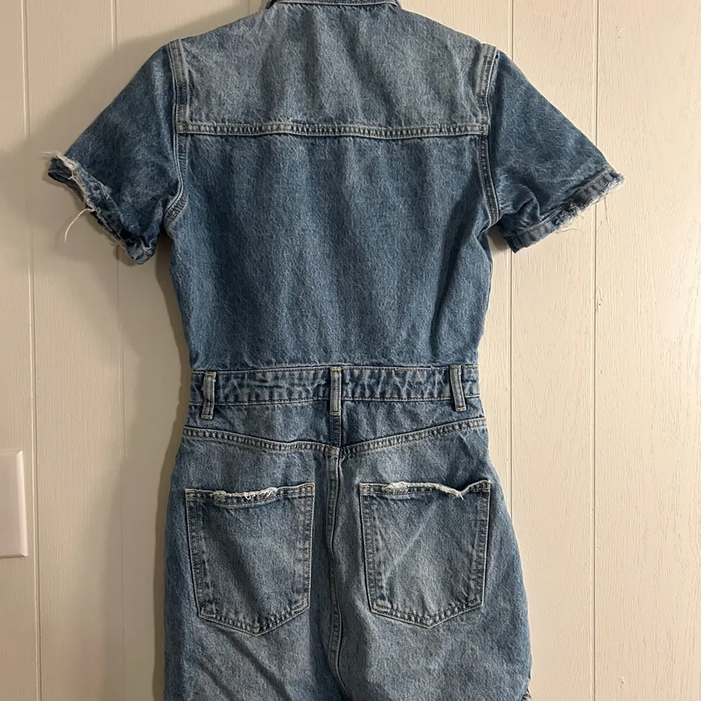 Denim Short Sleeve Dress - Image 3