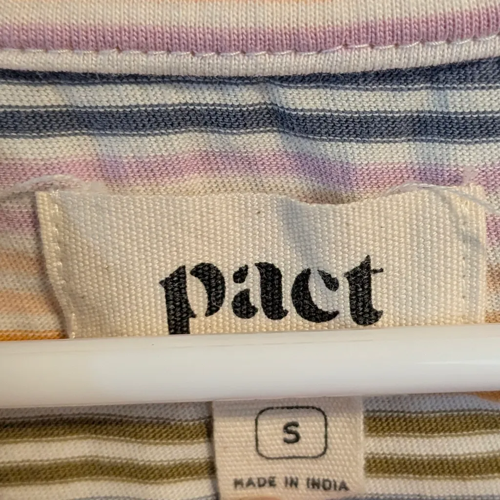 Pact Multicolor Striped Top Size Small - Image 2