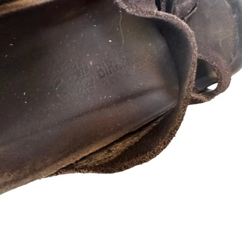 Brown Arizona Leather Sandal Flip Flop size 40 9/ 9.5 - Image 5