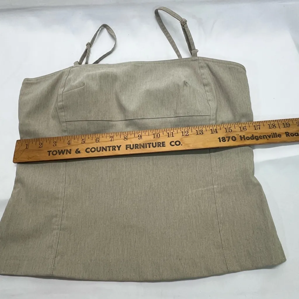 MB‎ DESIGNS BY MBJC CROP TOP WOMEN KHAKI GREEN HUE SZ LG PREOWNED LIKE NEW - Image 9