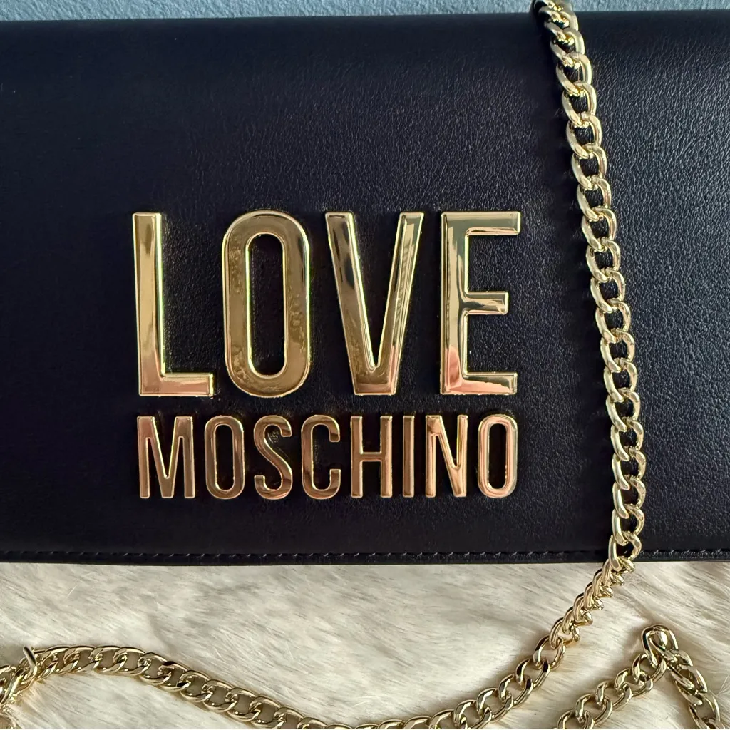 Love Moschino Black Faux Leather Crossbody - Image 2