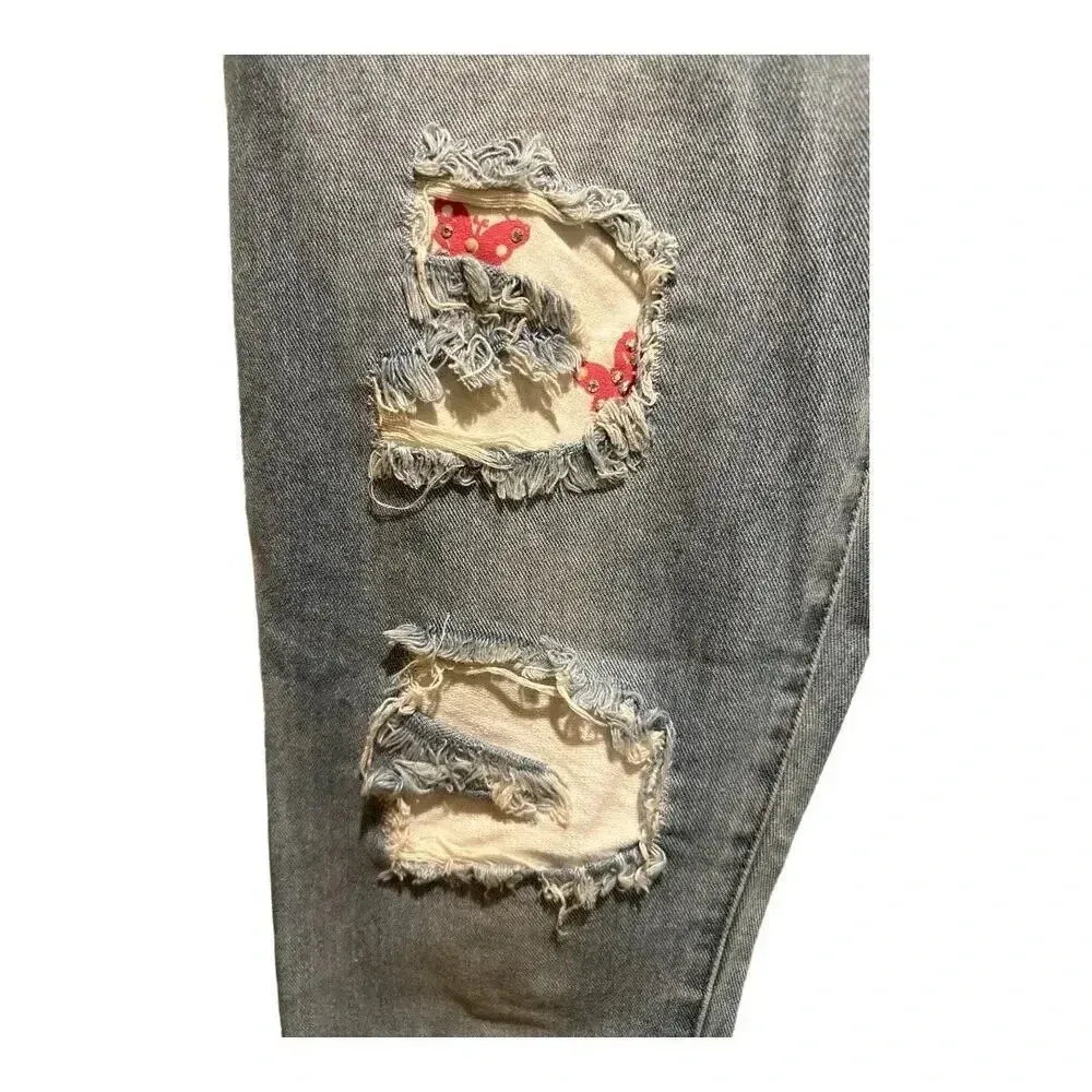 Nasty Gal‎ Jeans w/Butterfly Peekaboo Holes - Image 3