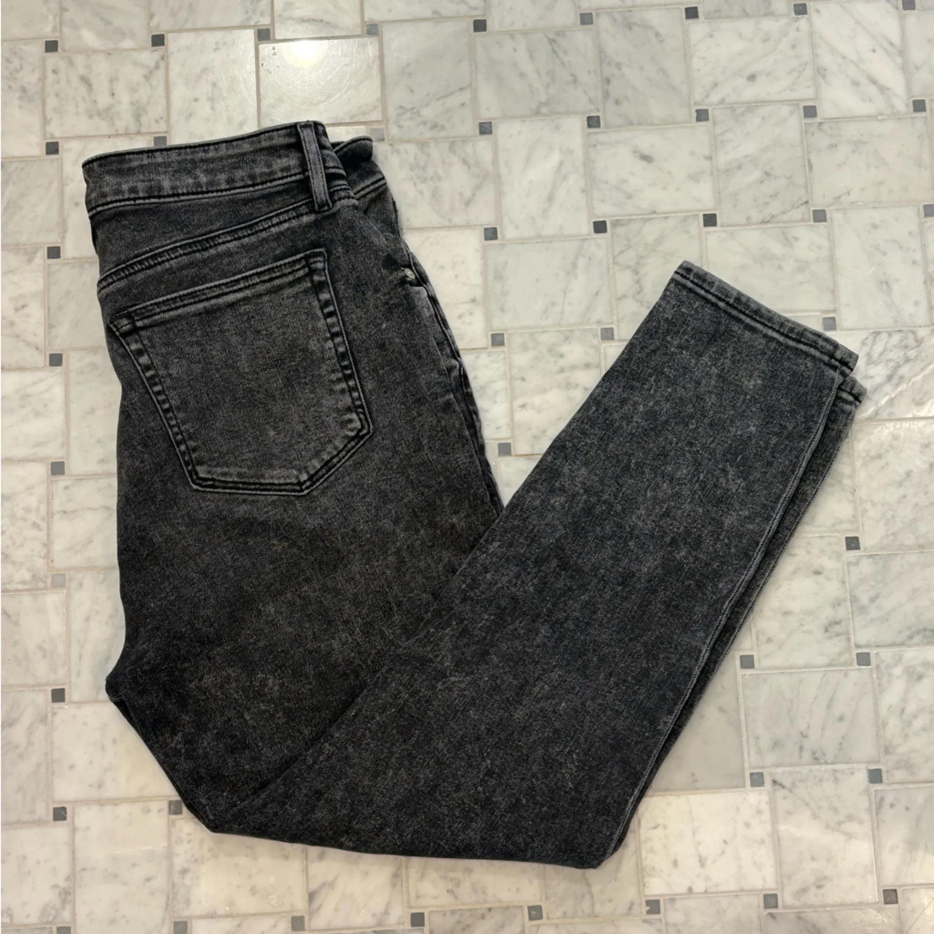 LOFT Curvy Skinny Washed Black Jeans - Image 2