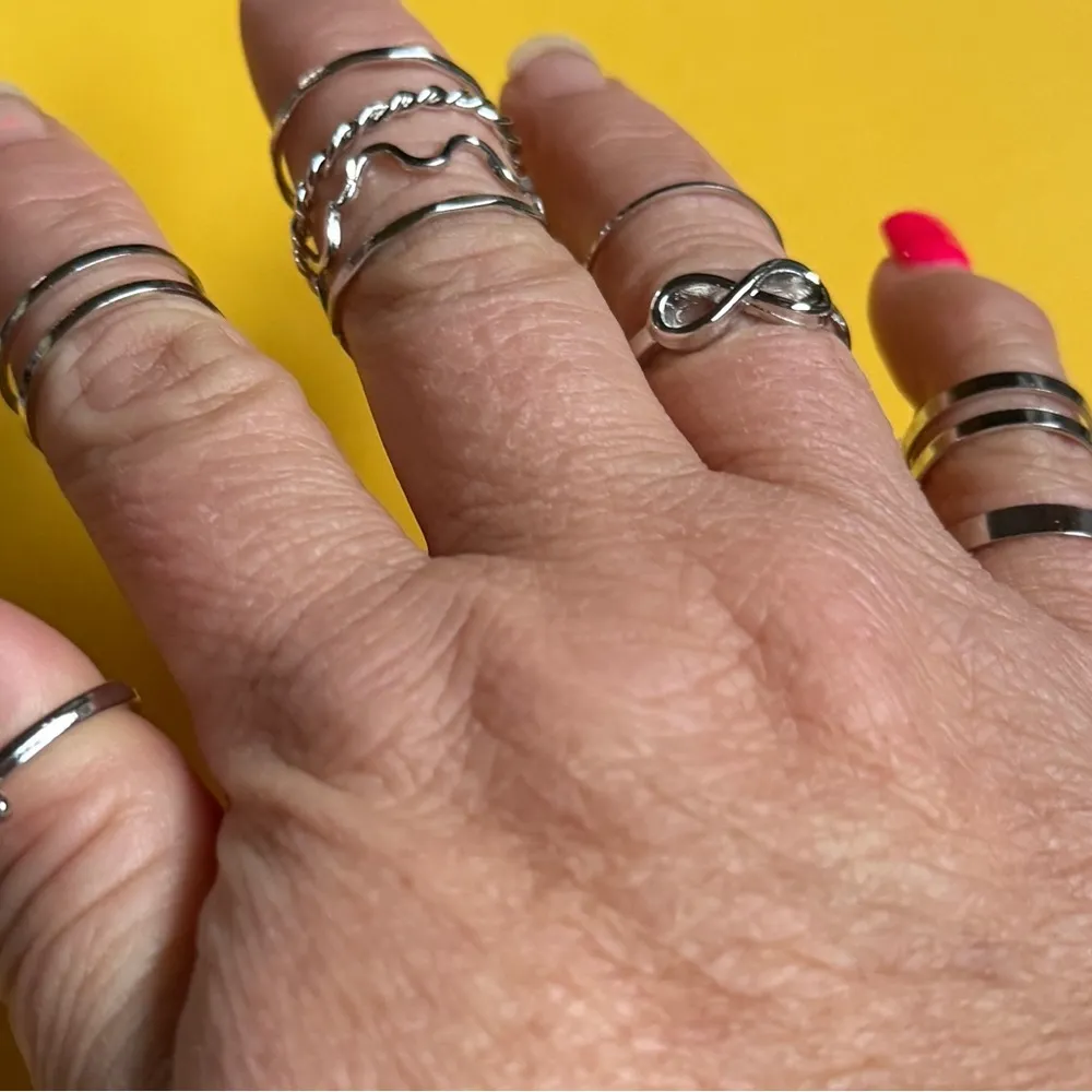 Silver Knuckle Ring Set - Image 2