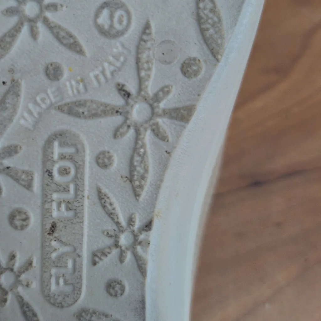 Fly Flot Italian Made Mesh Sandal Mules 40 Tan Size 9 - Image 4