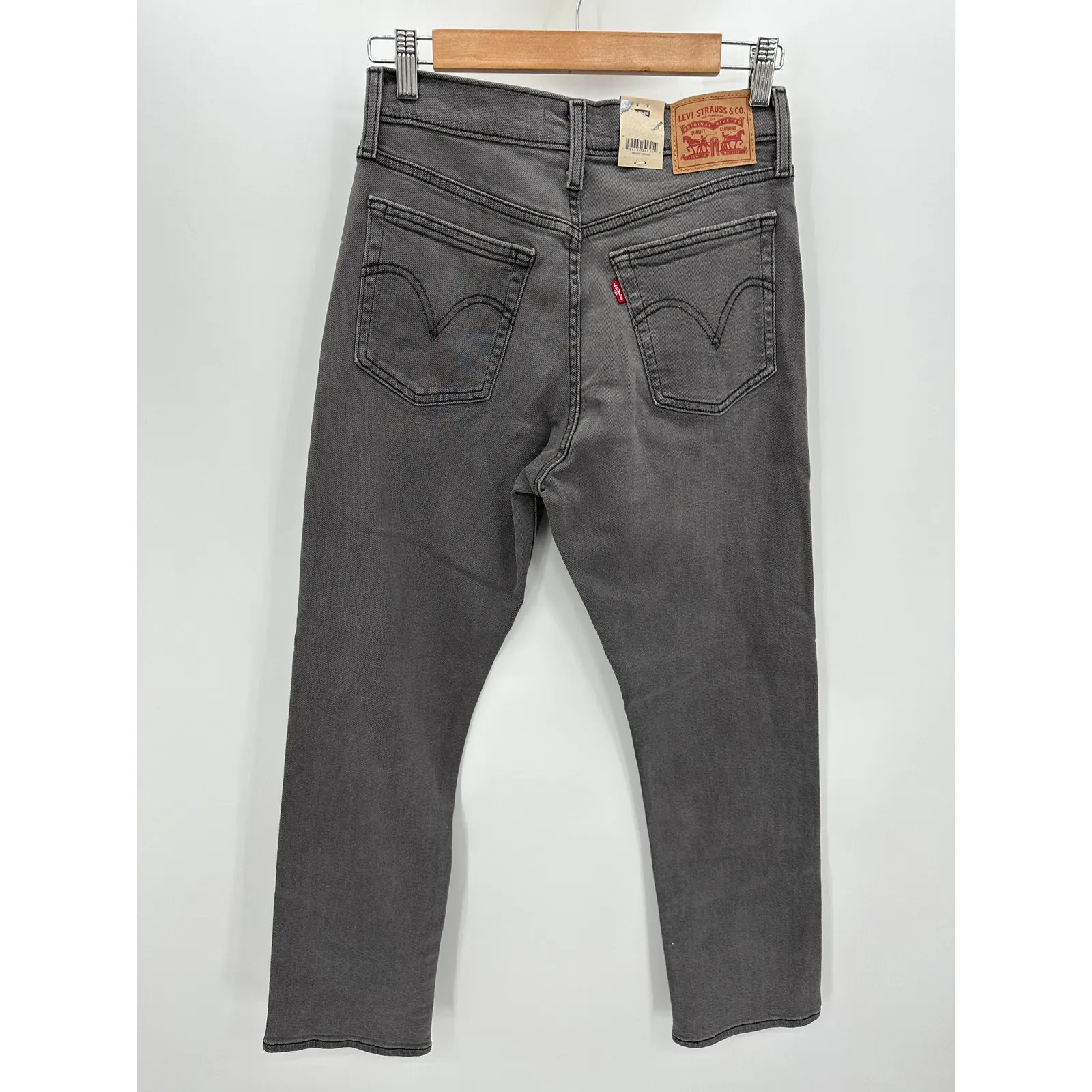 Levi's Womens Jeans 26 NWT Gray Cosmic Comet Wedgie Straight Fit Denim Cropped - Image 2