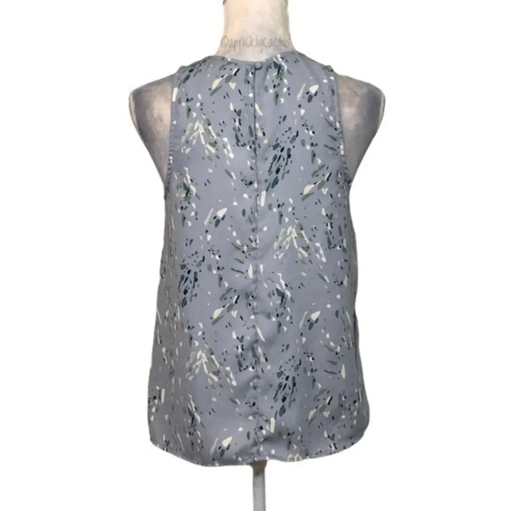 NWOT Shell Blue Sleeveless Pleated Blouse Top New - Image 3