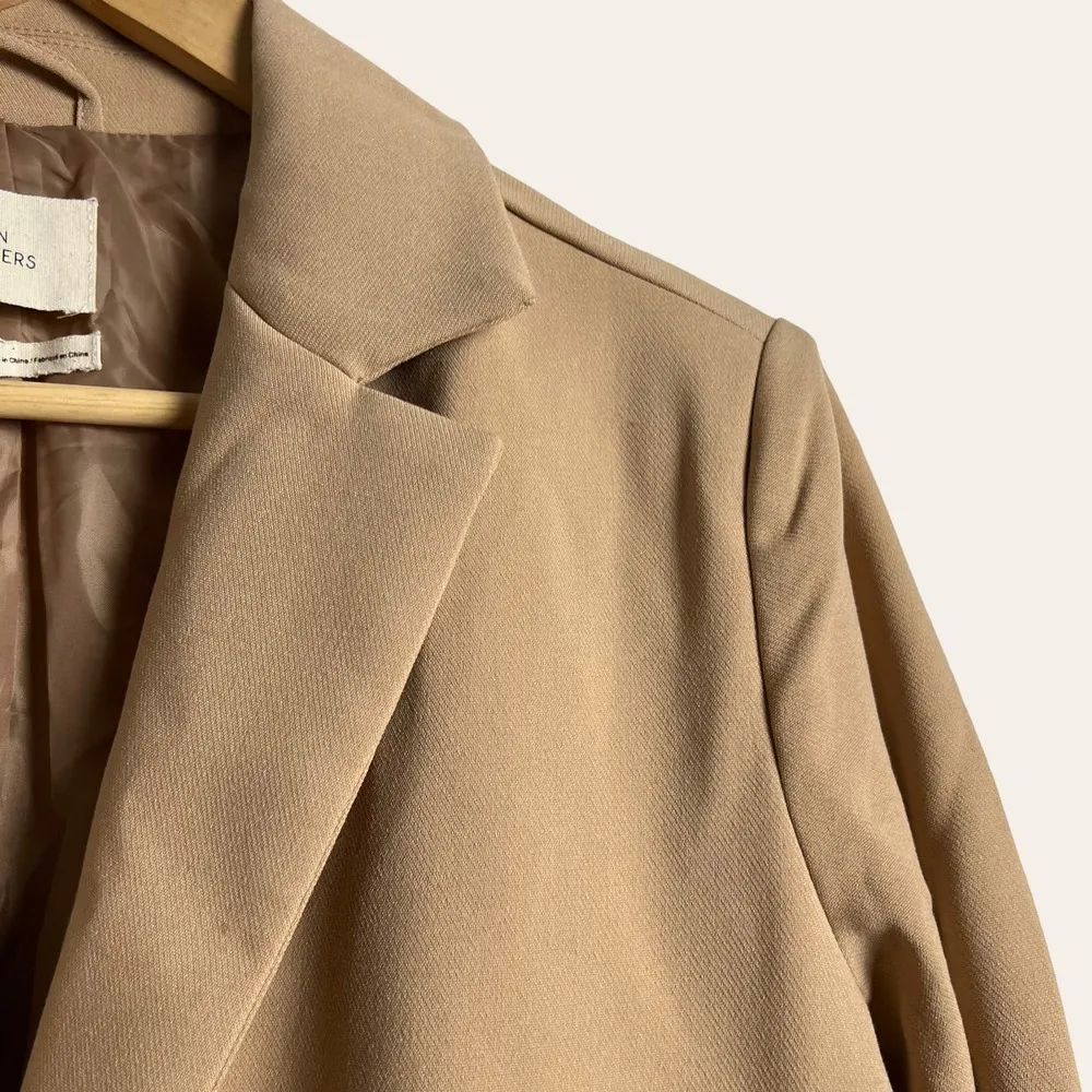 Urban Outfitters Jules Oversized Slouchy Beige Blazer Jacket Size M - Image 7