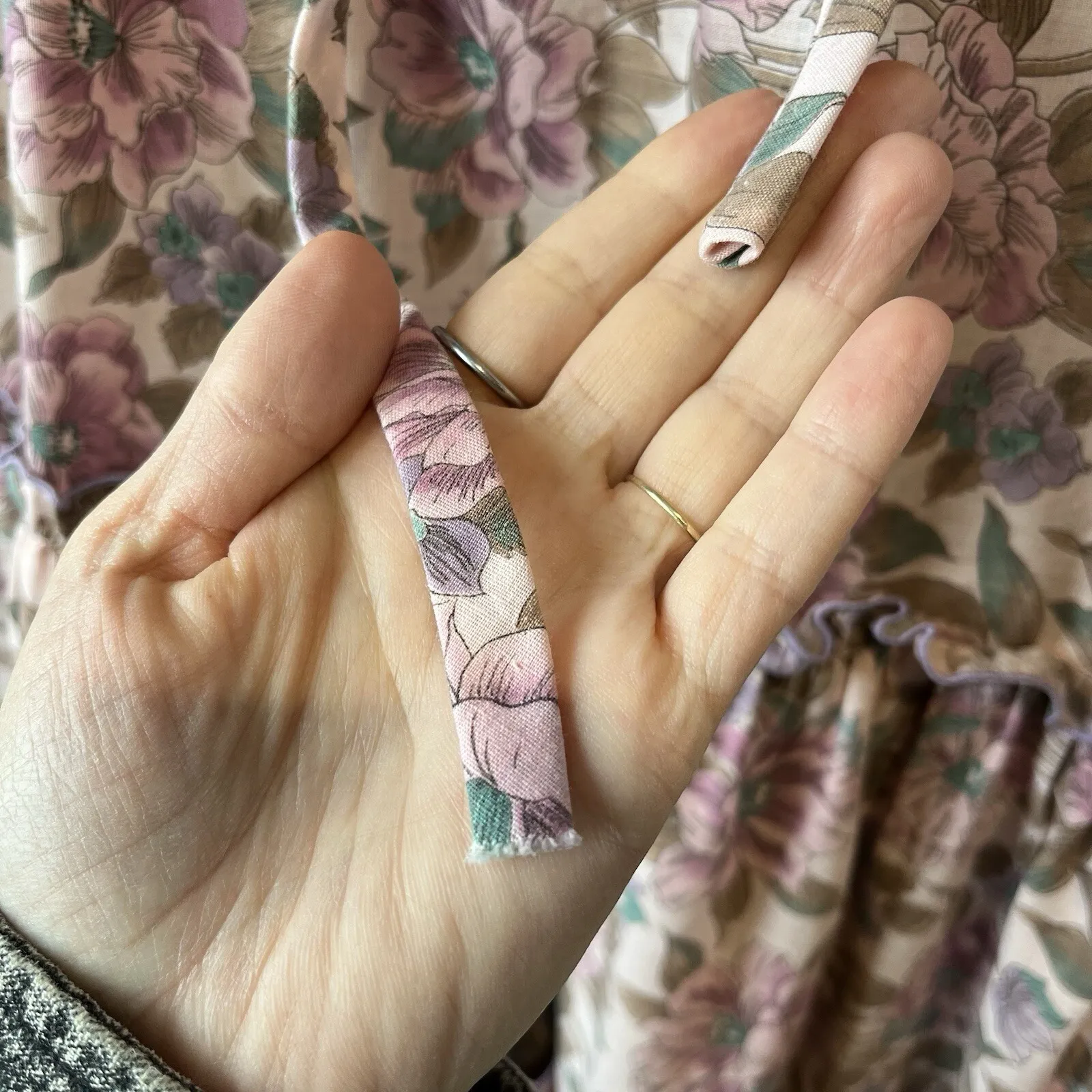 Vtg Women Dress Floral Tiered CottageCore Peasant Coquette Pink Rockabilly Midi Size L - Image 6