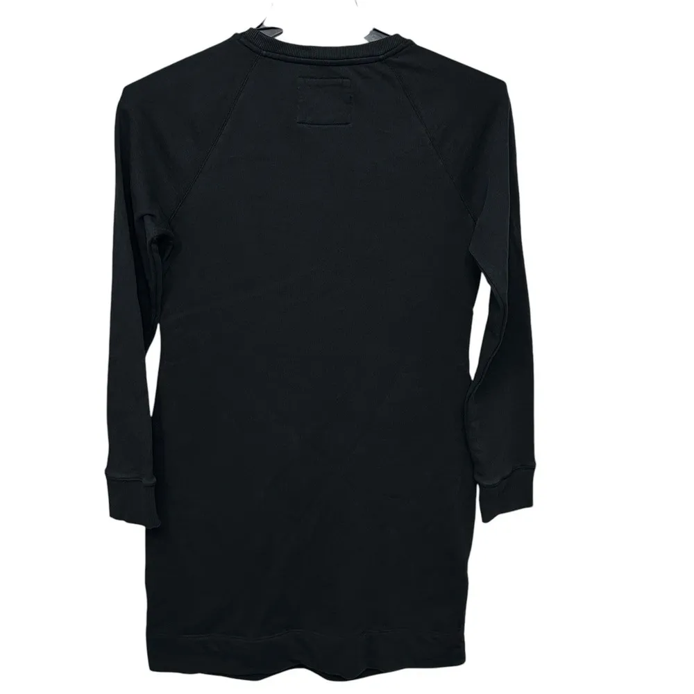 LILLY PULITZER Size Small Beach Comber Sweatshirt Mini Dress Pullover Black Knit - Image 5