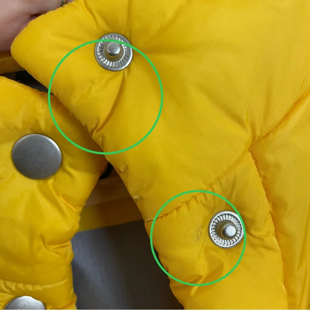 AEROS Kristen Blake Jacket Lightweight Puffer Yellow Women Medium Nylon Coat - Image 6