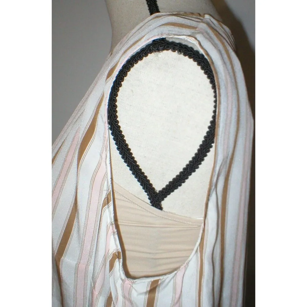 NWT $278 Worth New York Womens 4 Blouse Top Designer Silk Pink Brown White Work - Image 5