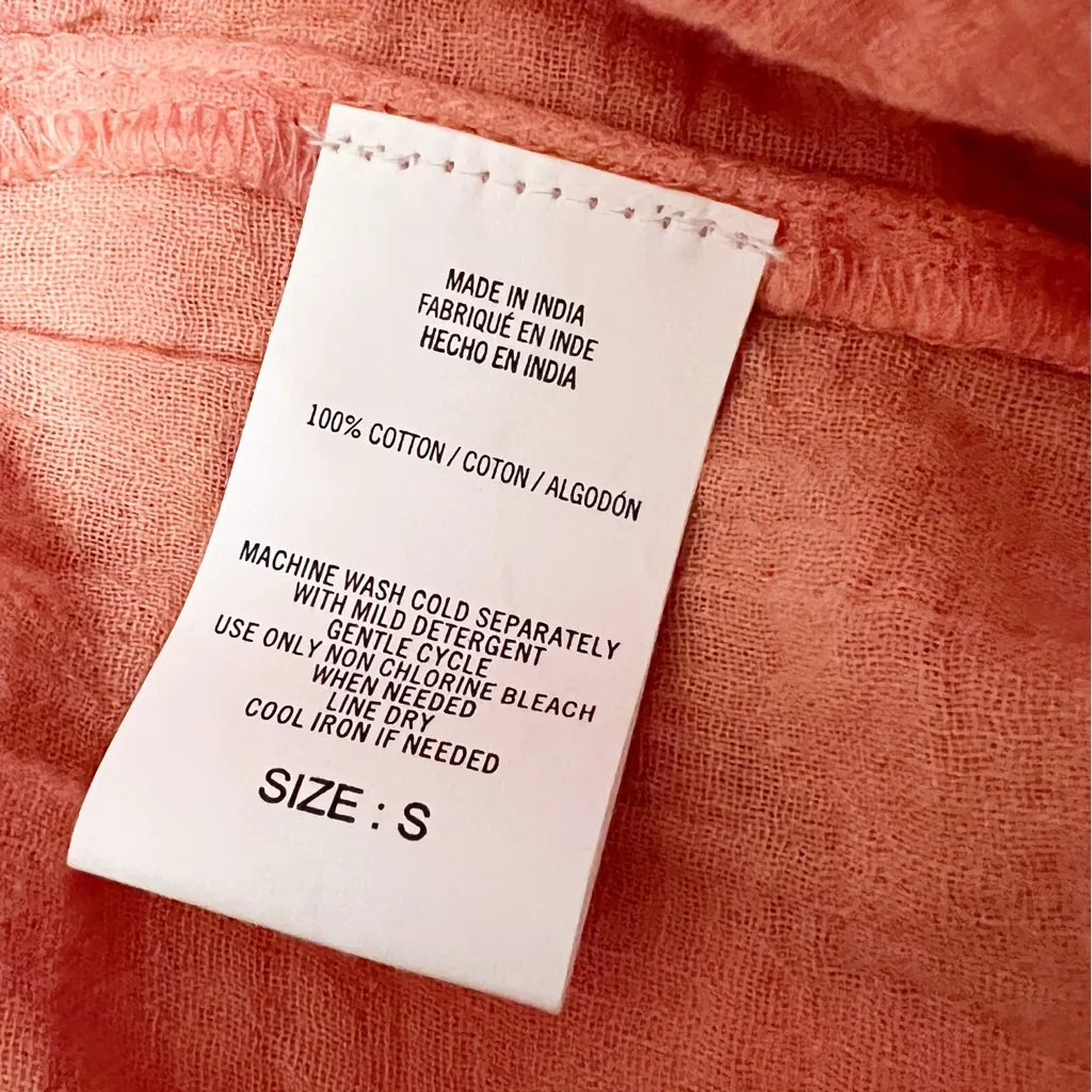 O’Neill Brenda Crinkle Double Gauze Beach Pants in Canyon Clay NEW Size Small - Image 10