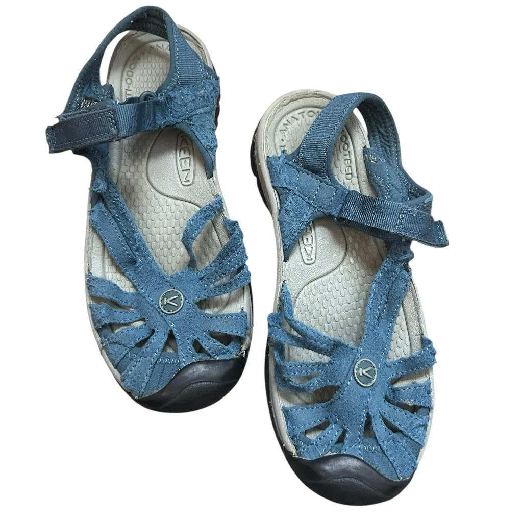 Keen Light Blue Leather Rose Outdoor Sandals women’s size 6‎ - Image 2