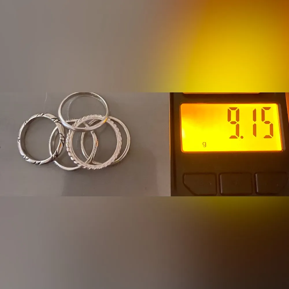 Set of .925 Sterling Silver Rings | Bands - Image 8