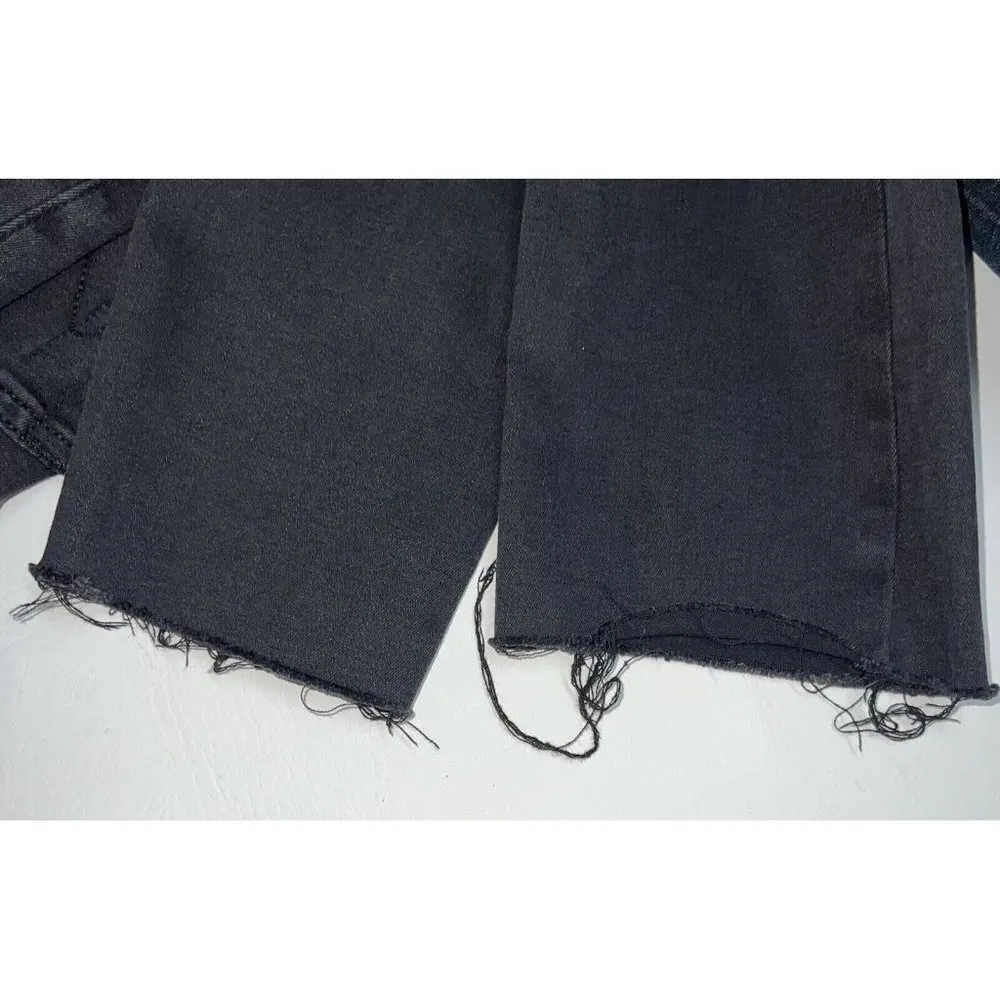 Show Me Your MuMu Soho Zip Up Skinnies Vintage Black Destructed Womens Size 28 - Image 8