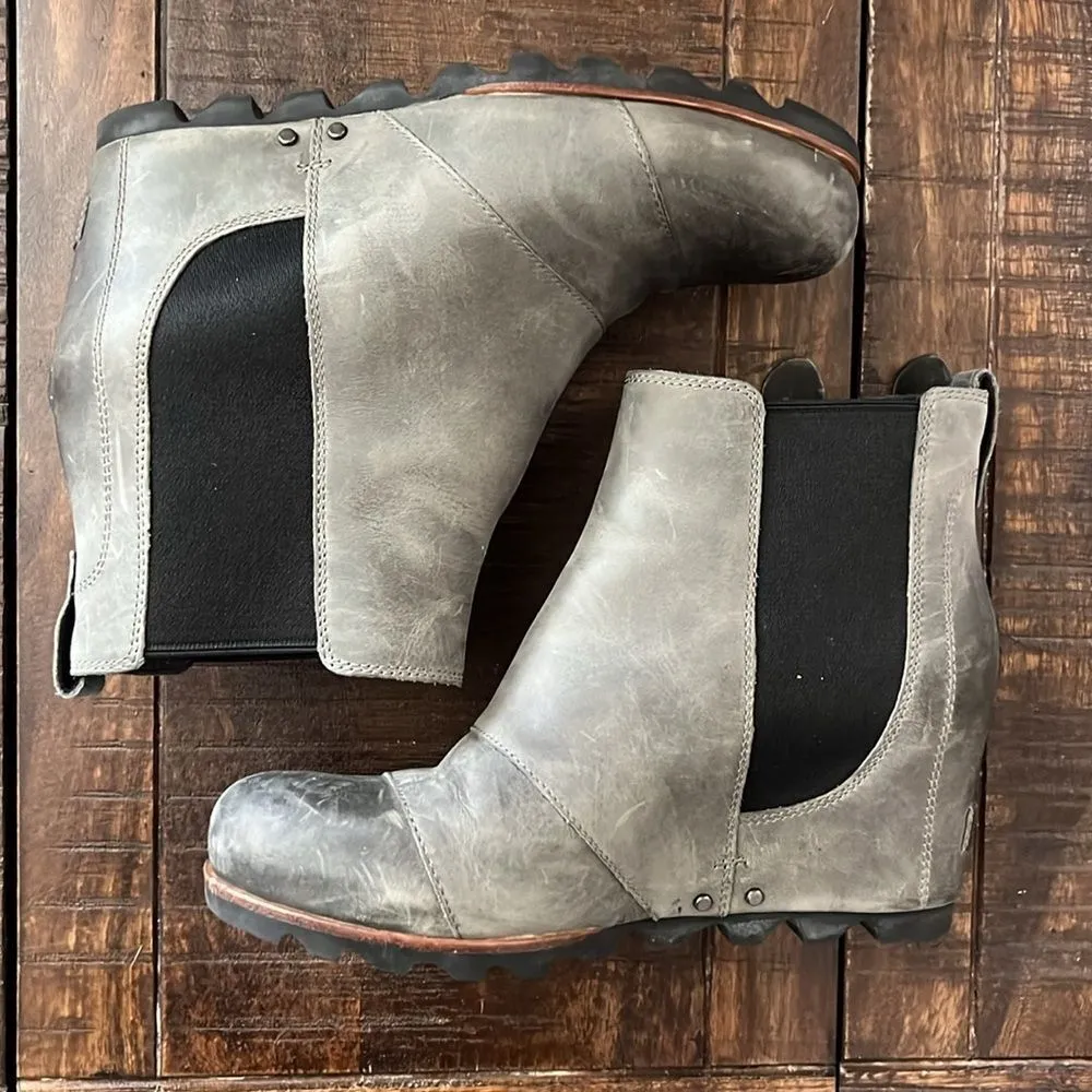 Sorel Wedge Mid Boot Waterproof Dark Gray Fog Size 10 Womens - Image 5