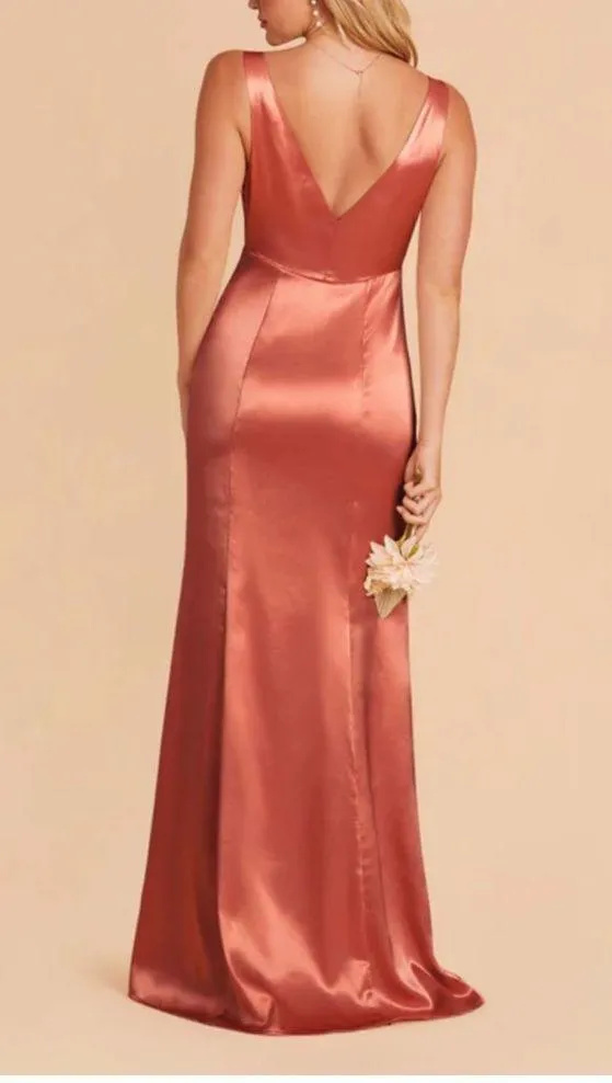 Gloria Shiny Satin Dress - Image 2