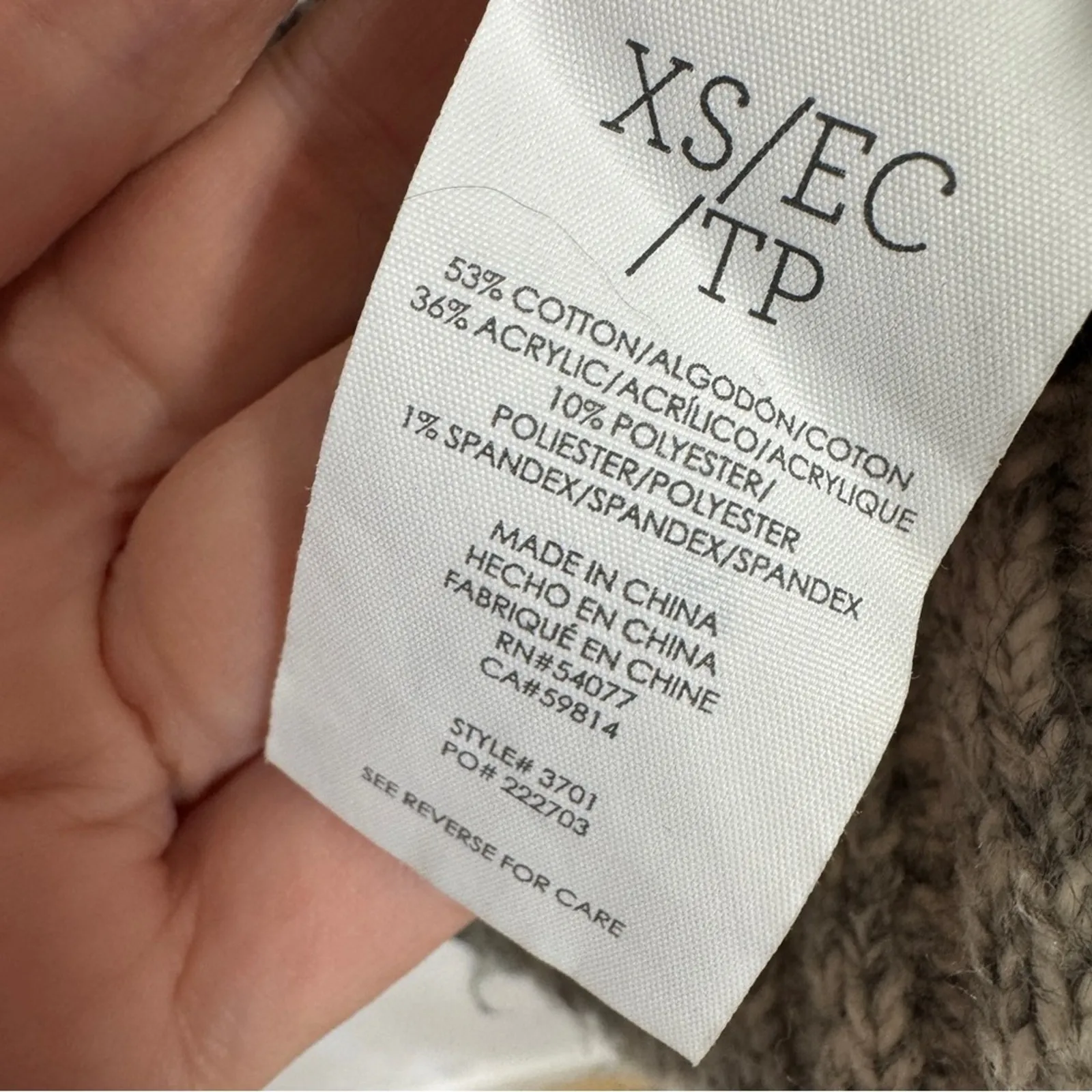 Cabi Blue Grey Shetland Fringe Cardigan Sweater Womens XS Boho Cozy Duster - Image 10