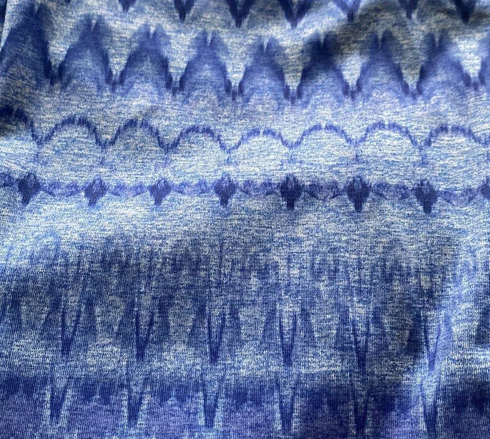 90 Degree by Reflex blue dye print ankle athletic leggings, size XL - Image 2