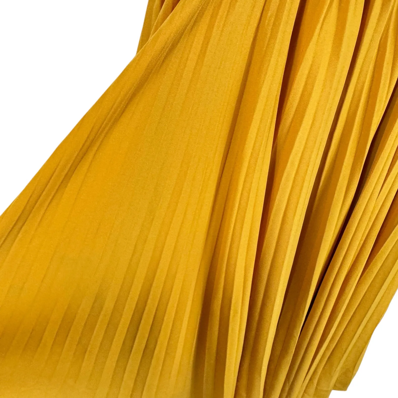 Nanette‎ Lepore Mustard Yellow Accordion Sleeveless Knee Length Dress Size 4 - Image 5