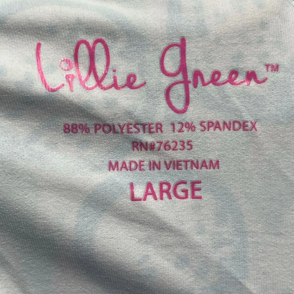 Lillie Green Lilly Pulitzer L Golf Tee Flowers Sleeveless Button Collared Sports - Image 4