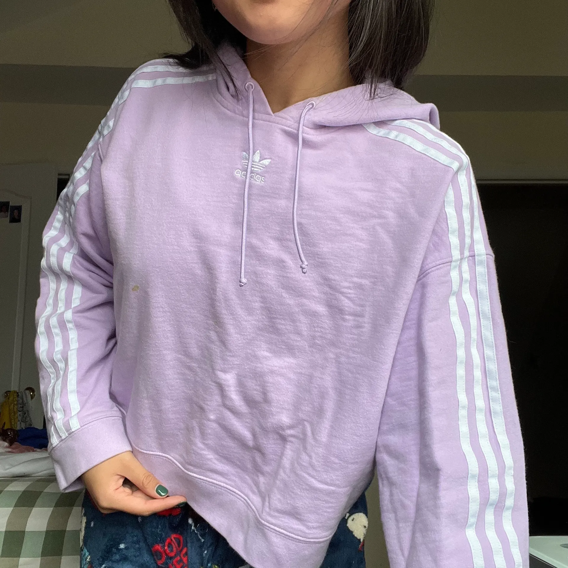 Light Purple Cropped Hoodie - Image 2