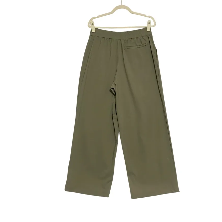 ATHLETA Pinnacle High Rise Wide Leg Trouser Sz 10 Green Versatile Travel Busines - Image 6