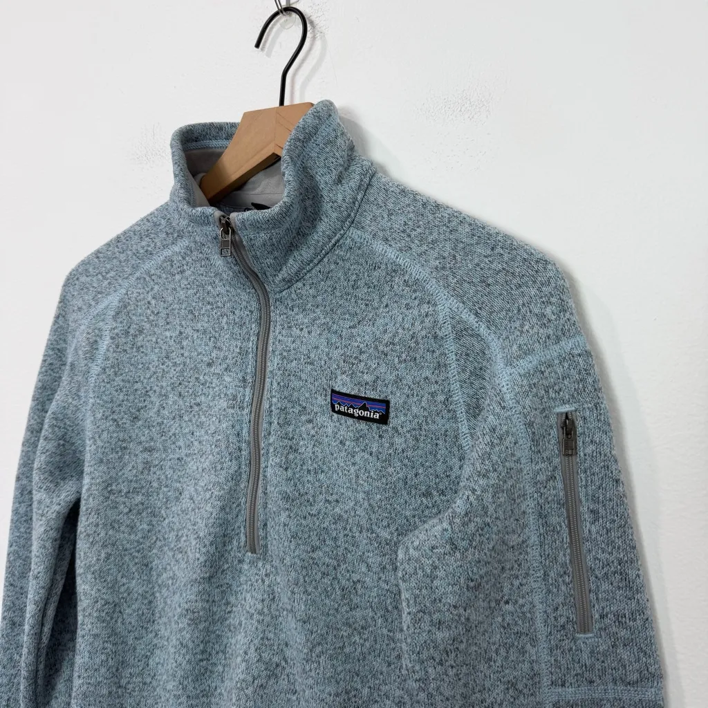 Patagonia Women's Better Sweater 1/4 Zip Fleece Blue Size Medium - Image 3
